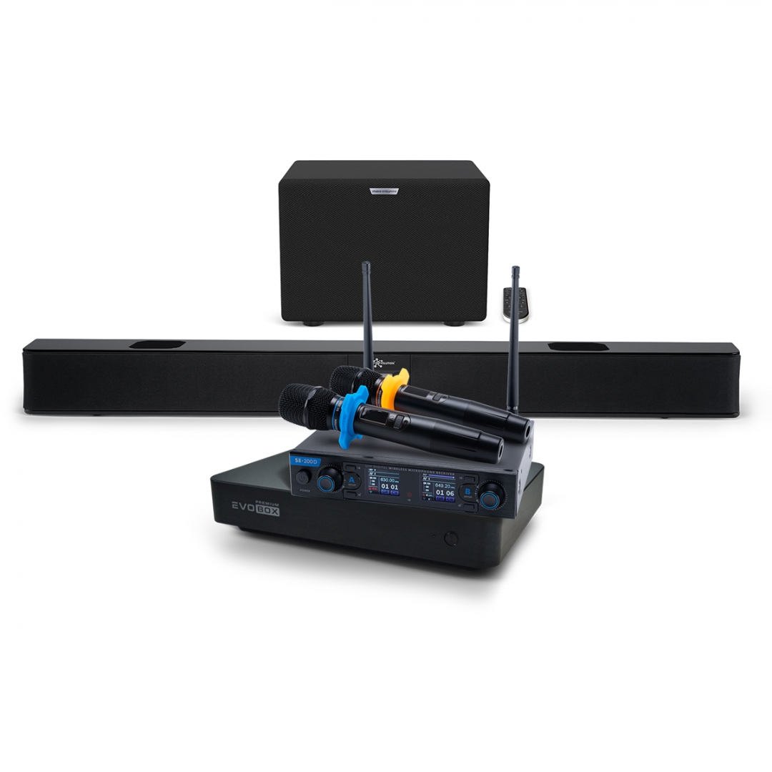Hi-End караоке-система EVOBOX Premium + EvoSoundBar (саундбар с караоке) в Обухово