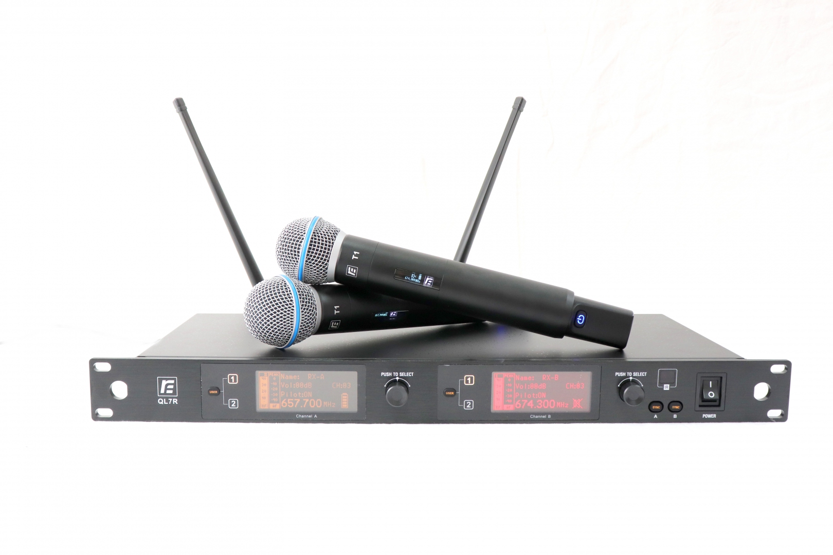 RFIntell QL7R/T1-B 720,500-754,000 МГц 2-канальная радиосистема с 2-мя ручными микрофонами в Обухово